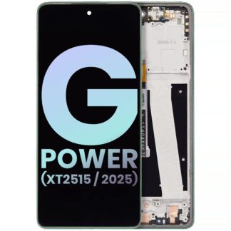 LCD Display mit Rahmen für Motorola Moto G Power (XT2515 / 2025) (Original) (Leaf Green)