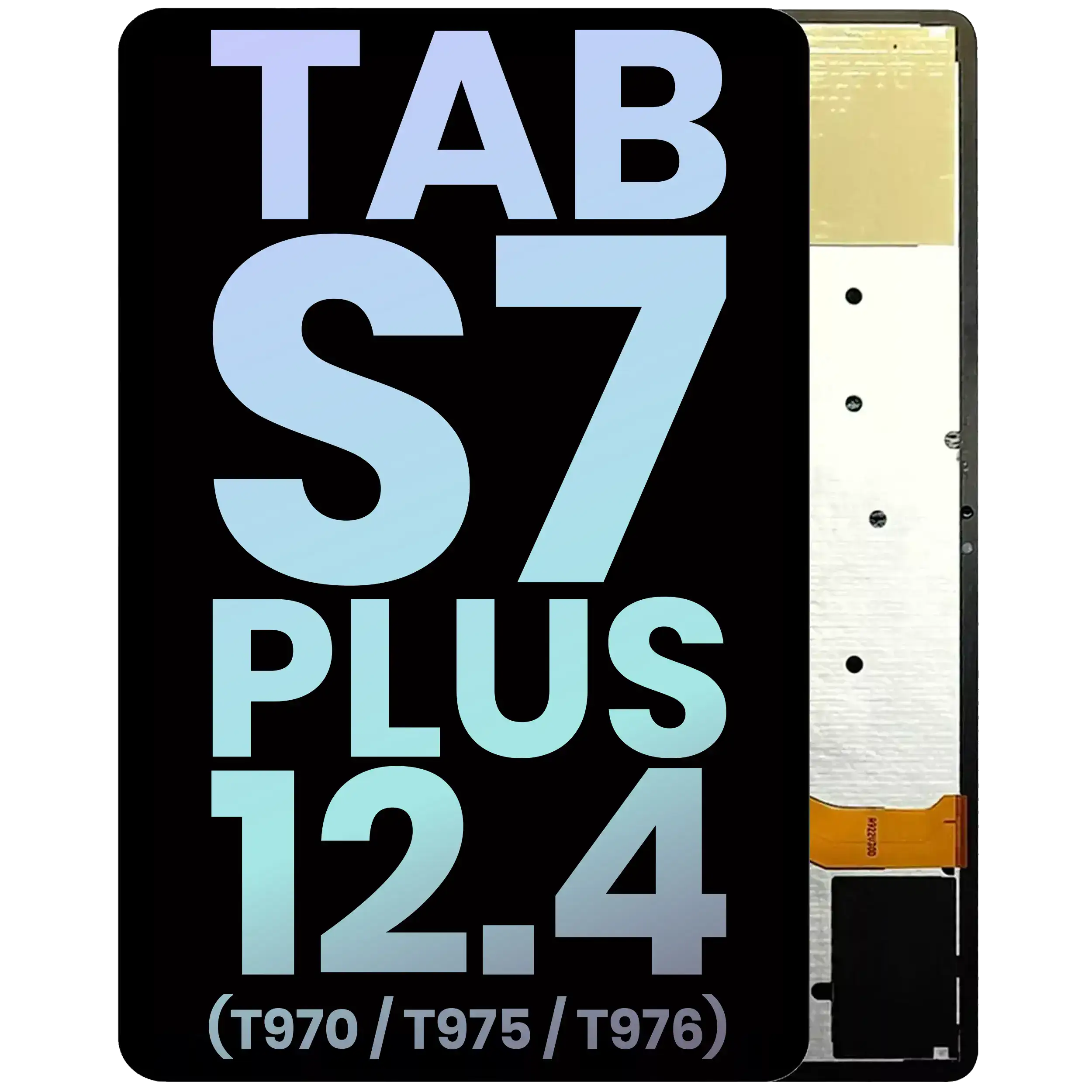OLED Display ohne Rahmen für Samsung Galaxy Tab S8 Plus 5G 12.4" (X800 / X806 / X808) (2022) (Service Pack) (Black (Schwarz)) – Bild 4