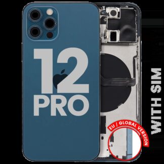 Rückgehäuse mit Kleinteilen für iPhone 12 Pro (EU / globale Version) (ausgebautes Originalteil: Grade C) (Pacific Blue)