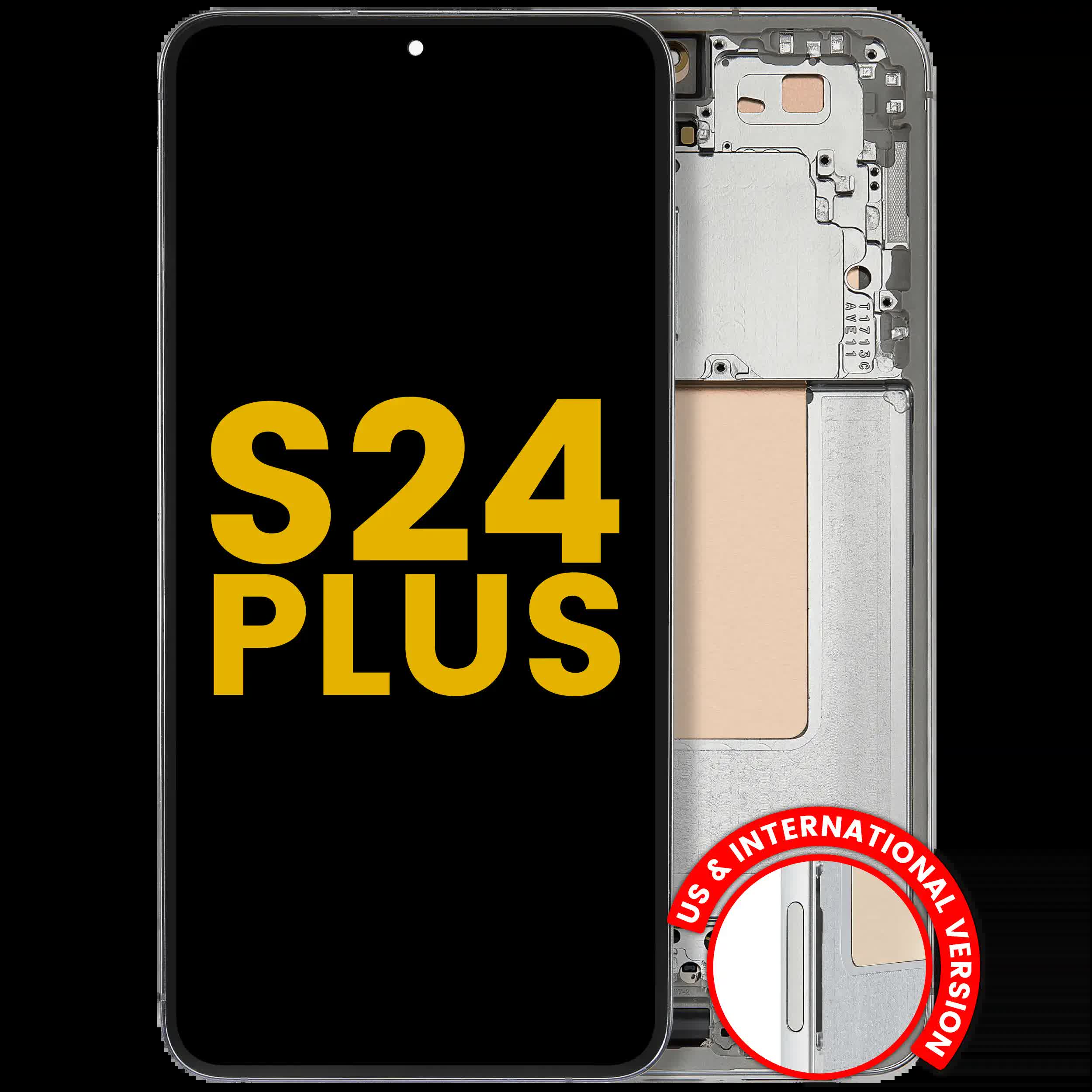 OLED Display mit Rahmen für Samsung Galaxy S24 Plus 5G (US & International Version) (professionell aufgearbeitet) (Jade Green)
