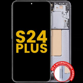 OLED Display mit Rahmen für Samsung Galaxy S24 Plus 5G (US & International Version) (professionell aufgearbeitet) (Sapphire Blue)