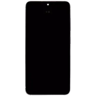 OLED Display mit Rahmen für Samsung Galaxy S24 5G (US & International Version) (professionell aufgearbeitet) (Marble Grey)