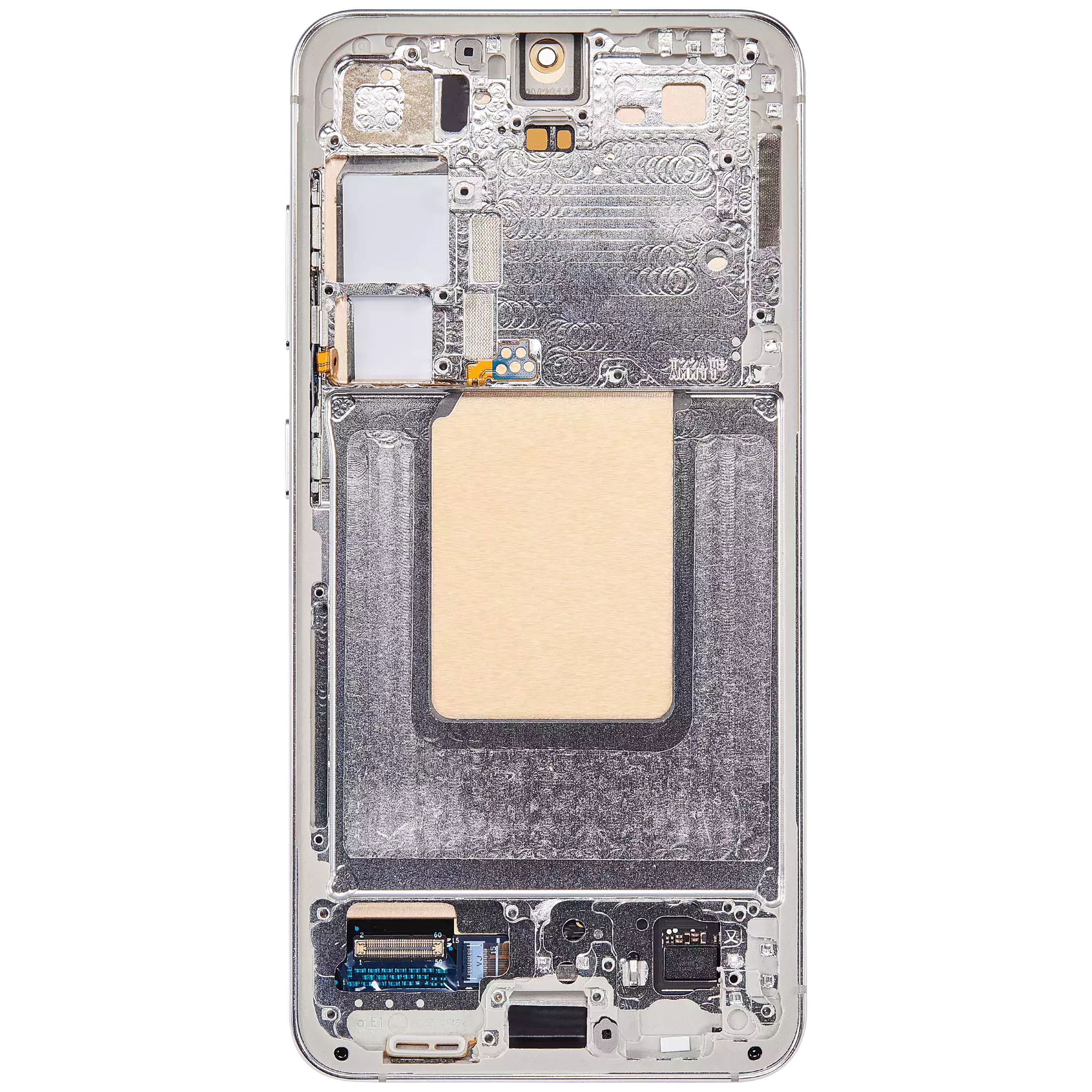 OLED Display mit Rahmen für Samsung Galaxy S24 5G (US & International Version) (professionell aufgearbeitet) (Marble Grey) – Bild 4