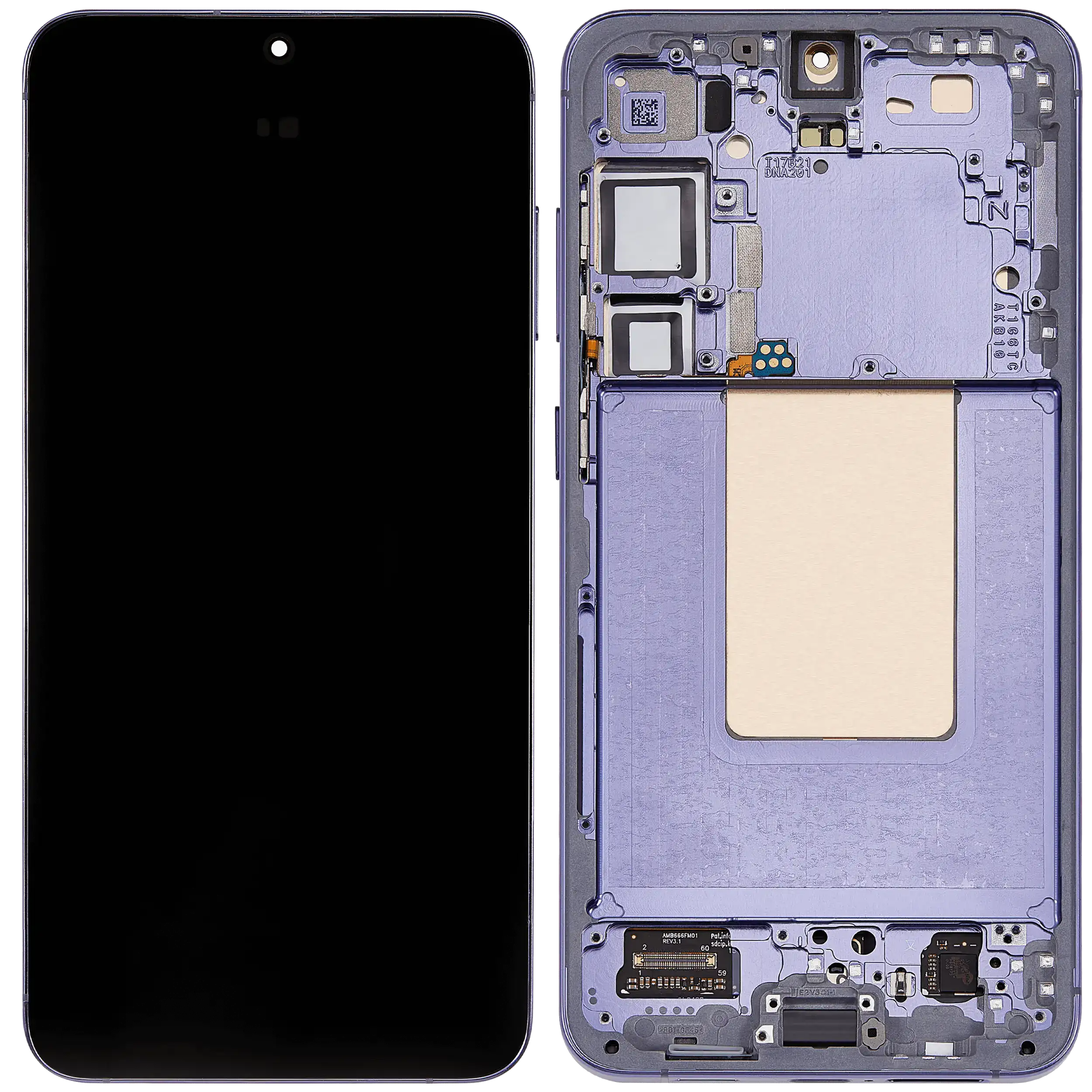 OLED Display mit Rahmen für Samsung Galaxy S24 Plus 5G (US & International Version) (Service Pack) (Cobalt Violet) – Bild 2