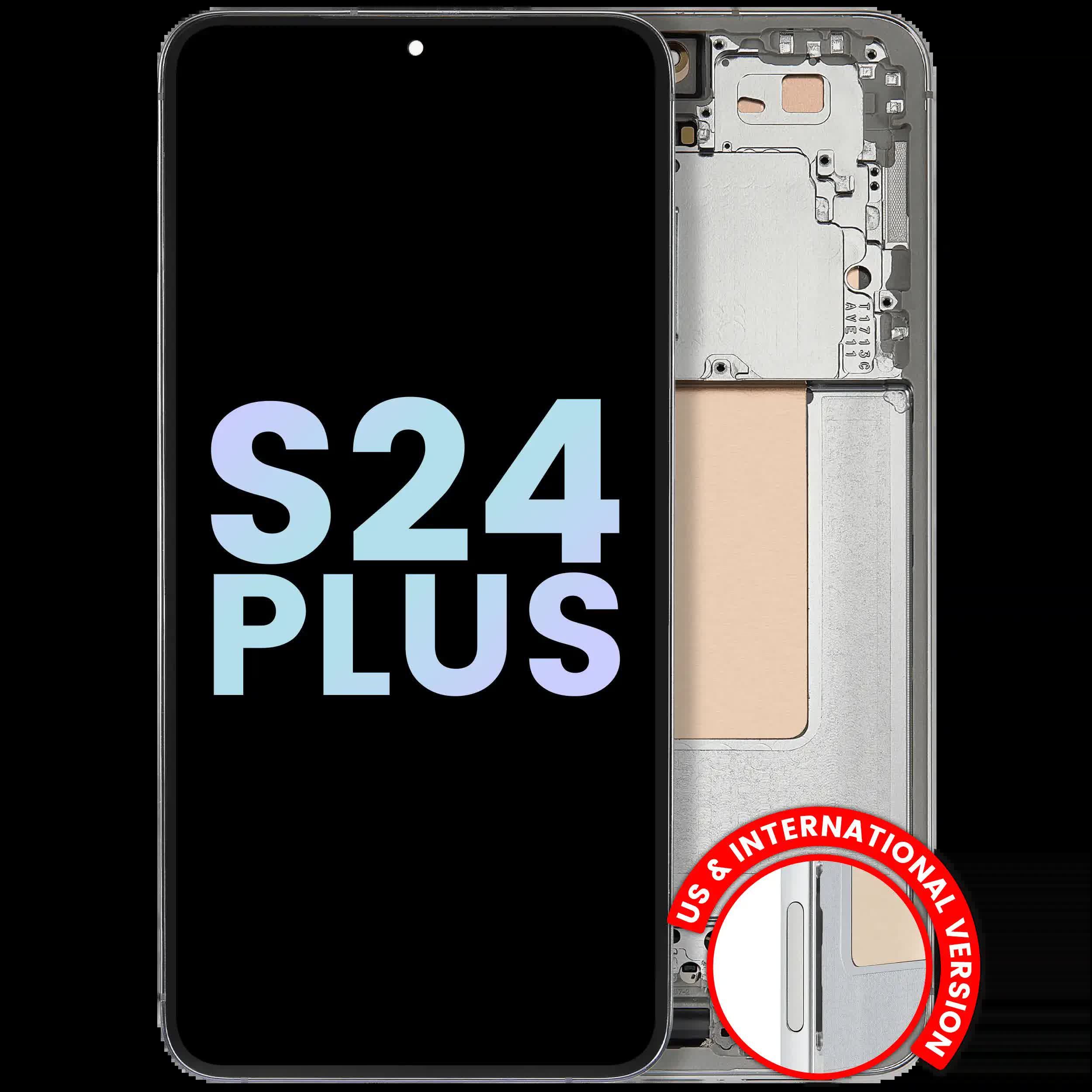 OLED Display mit Rahmen für Samsung Galaxy S24 Plus 5G (US & International Version) (Service Pack) (Jade Green)