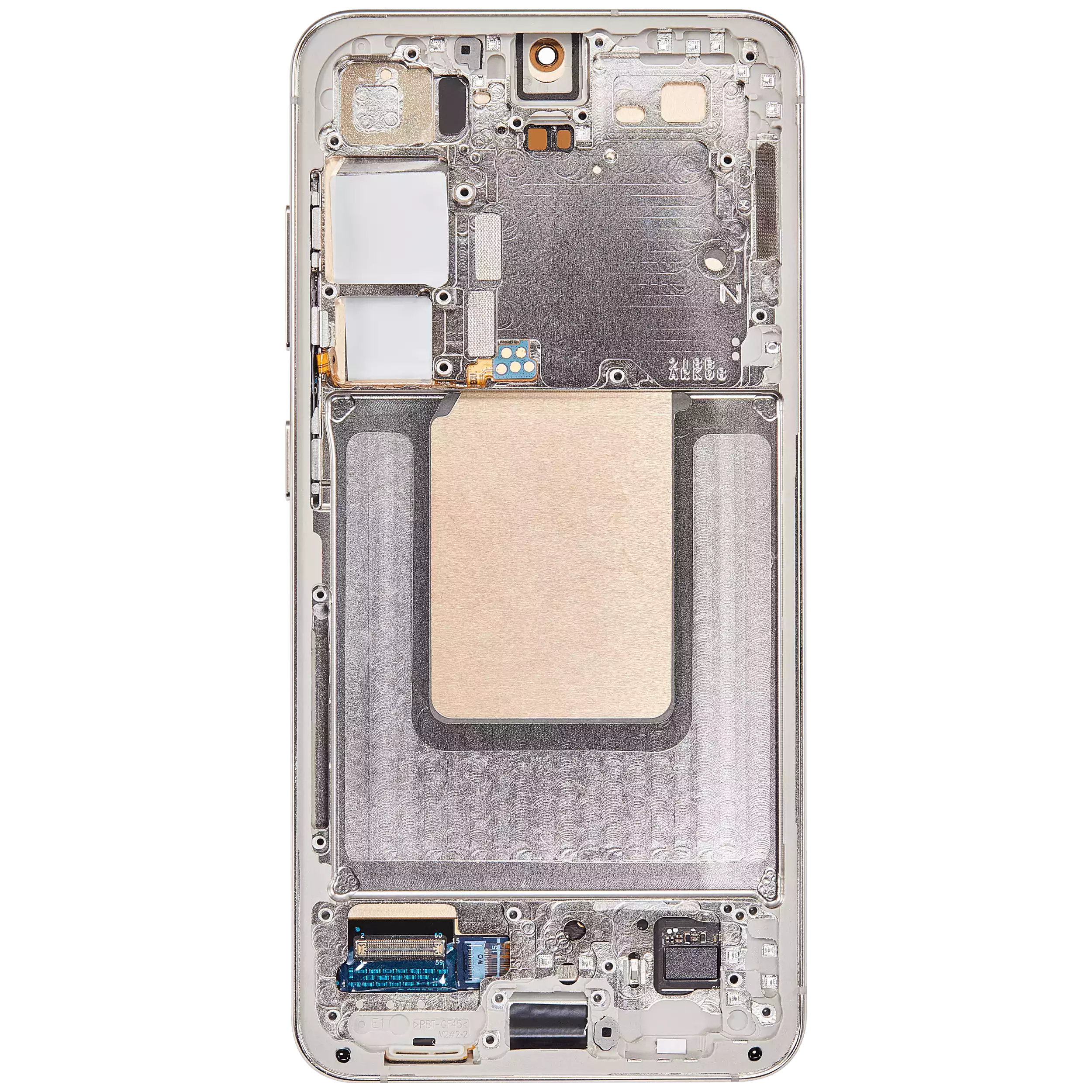 OLED Display mit Rahmen für Samsung Galaxy S24 5G (US & International Version) (professionell aufgearbeitet) (Amber Yellow) – Bild 4
