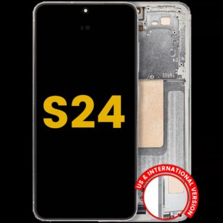 OLED Display mit Rahmen für Samsung Galaxy S24 5G (US & International Version) (professionell aufgearbeitet) (Jade Green)