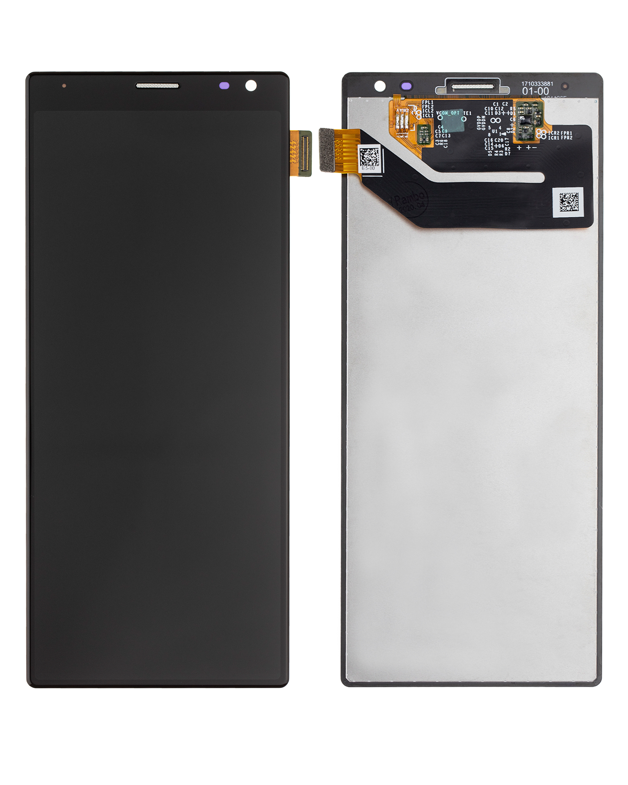LCD Display ohne Rahmen für Sony Xperia 10 Plus (I3223) (professionell aufgearbeitet) (Black (Schwarz)) – Bild 2
