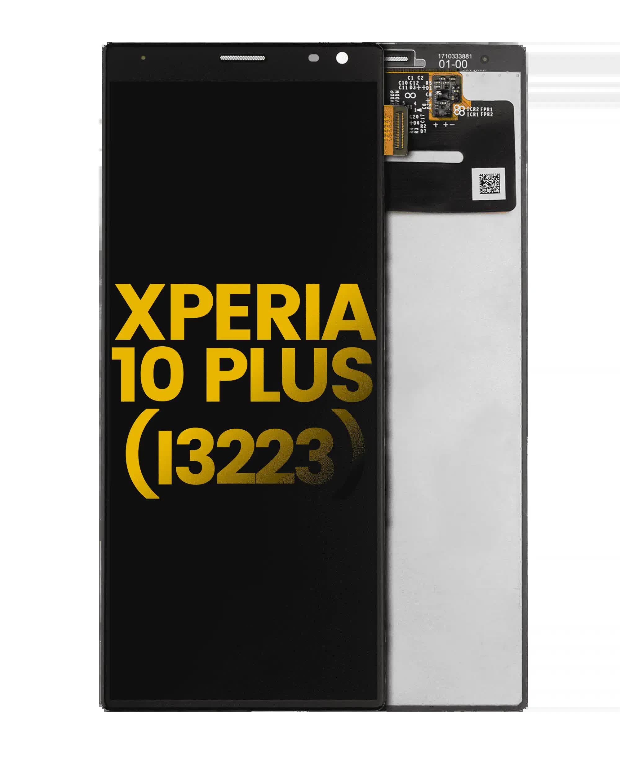 LCD Display ohne Rahmen für Sony Xperia 10 Plus (I3223) (professionell aufgearbeitet) (Black (Schwarz))