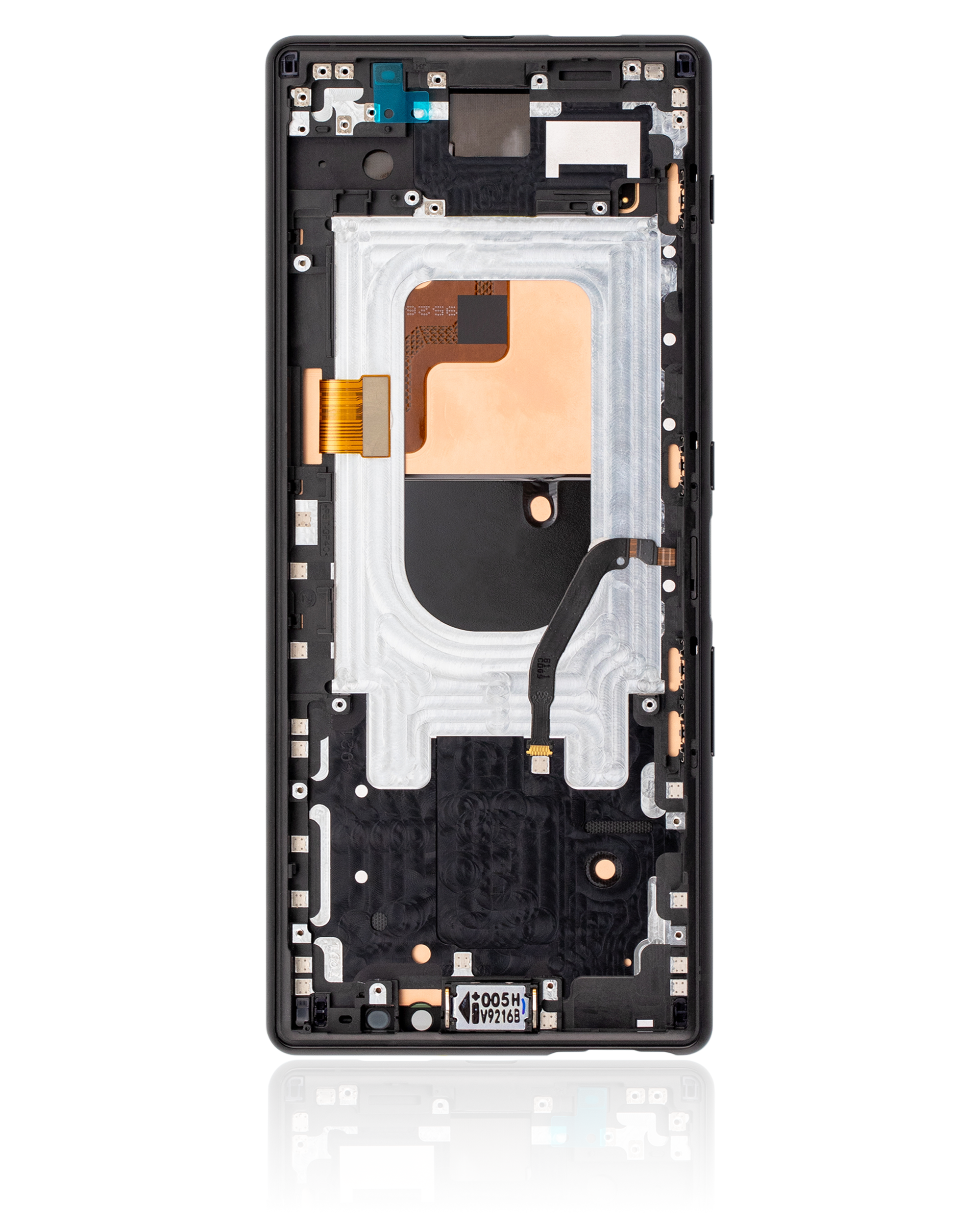 LCD Display mit Rahmen für Sony Xperia 1 (professionell aufgearbeitet) (Black (Schwarz)) – Bild 3