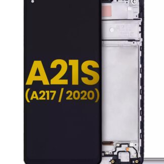 LCD Display mit Rahmen für Samsung Galaxy A21s (A217 / 2020) (professionell aufgearbeitet)