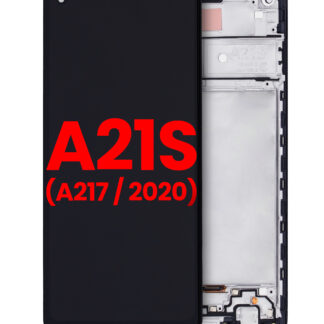 LCD Display mit Rahmen für Samsung Galaxy A21s (A217 / 2020) (Aftermarket Plus)