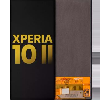 OLED Display ohne Rahmen für Sony Xperia 10 II (professionell aufgearbeitet) (Black (Schwarz))