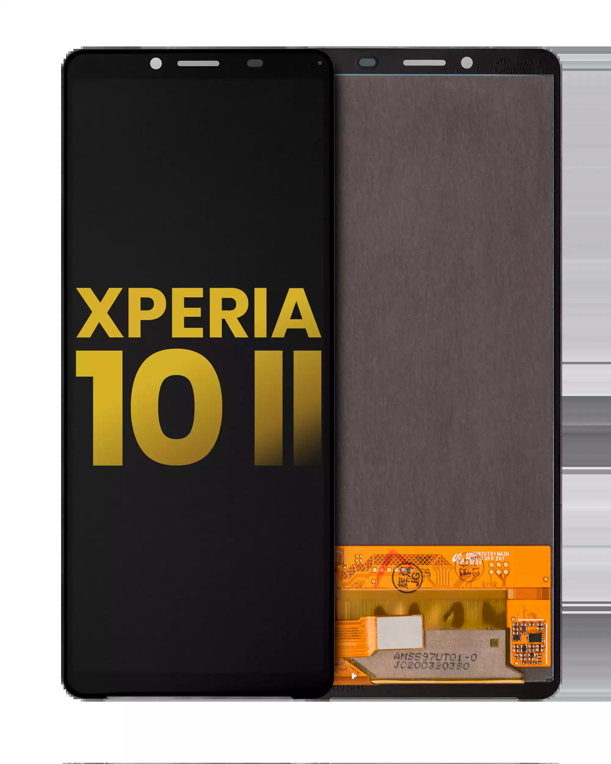 OLED Display ohne Rahmen für Sony Xperia 10 II (professionell aufgearbeitet) (Black (Schwarz))