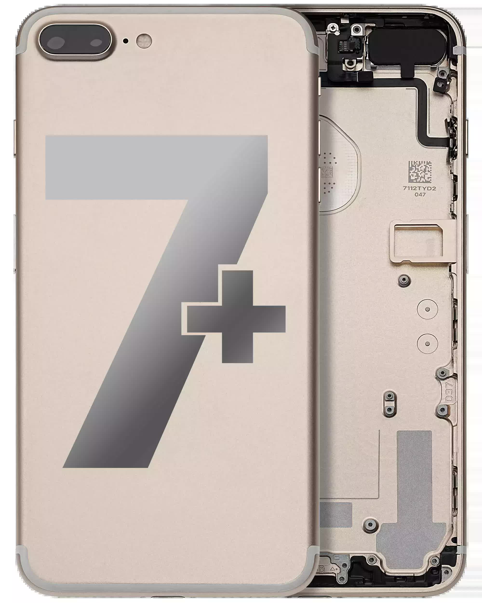 Rückgehäuse mit Kleinteilen vormontiert für iPhone 7 Plus (ausgebautes Originalteil: Grade A) (Gold)