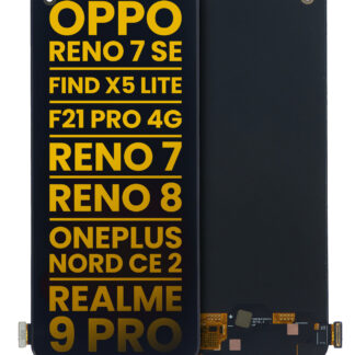 OLED Display ohne Rahmen für OPPO Reno 7 SE 5G / Find X5 Lite / F21 Pro 4G / Reno 7/Reno 8 4G / 5G /Reno 8T 4G / Realme 9 4G / Realme 10 4G / Realm