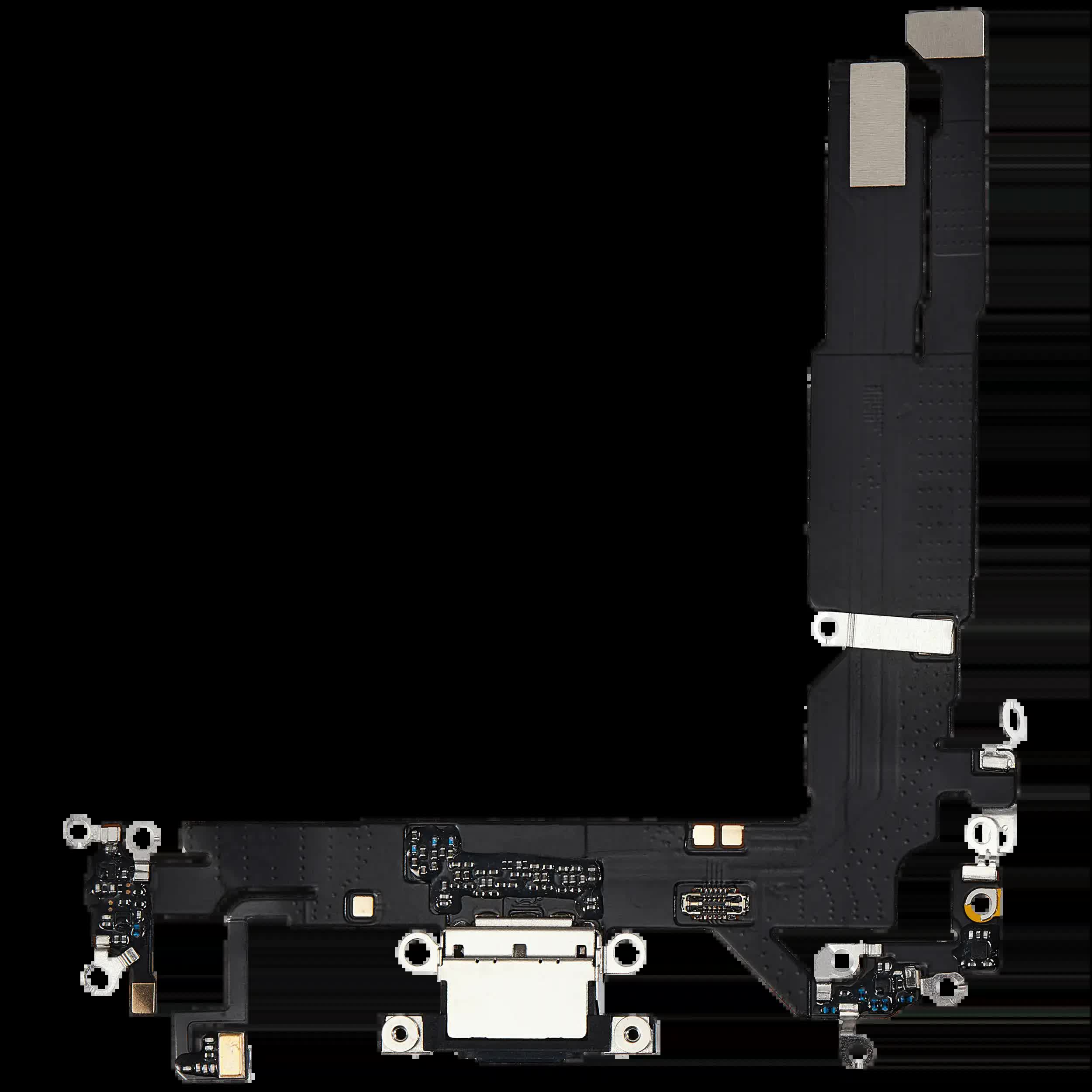 Ladebuchse Flexkabel für iPhone 16 (Aftermarket Plus) (Black (Schwarz))