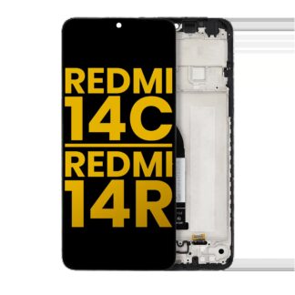 LCD Display mit Rahmen für Xiaomi Redmi 14C 5G / Redmi 14R (professionell aufgearbeitet)