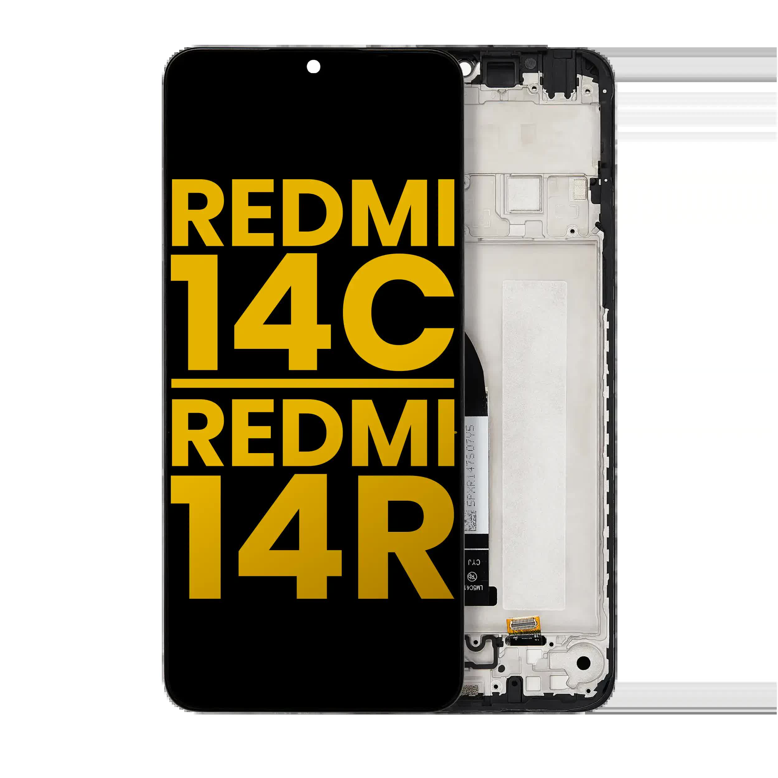 LCD Display mit Rahmen für Xiaomi Redmi 14C 5G / Redmi 14R (professionell aufgearbeitet)