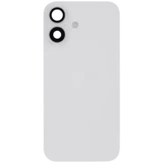 Rückglas mit MagSafe Magnet & NFC & Taschenlampen-Flexkabel für iPhone 16 (ausgebautes Originalteil: Grade B) (White (Weiß))