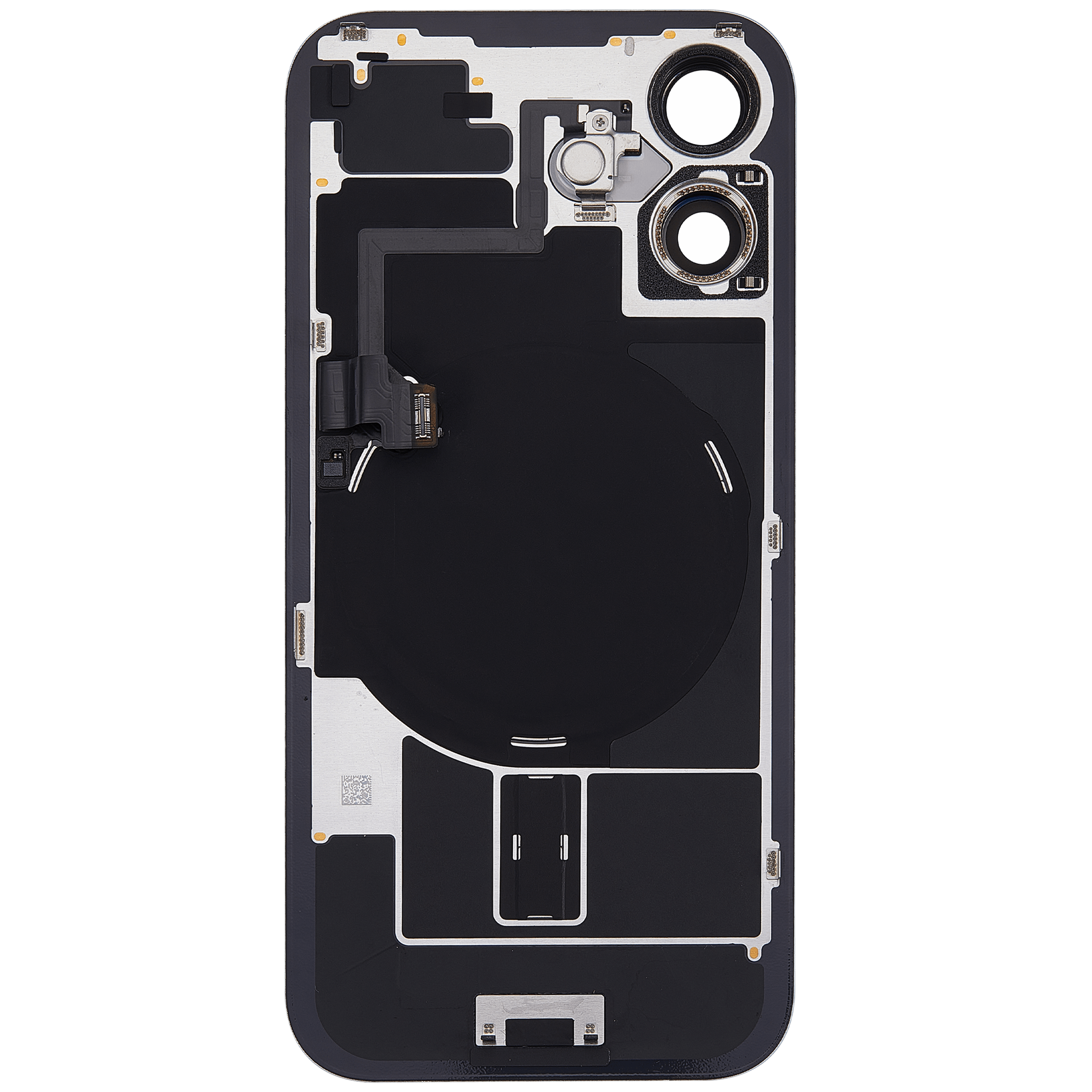 Rückglas mit MagSafe Magnet & NFC & Taschenlampen-Flexkabel für iPhone 16 (ausgebautes Originalteil: Grade B) (Teal) – Bild 4