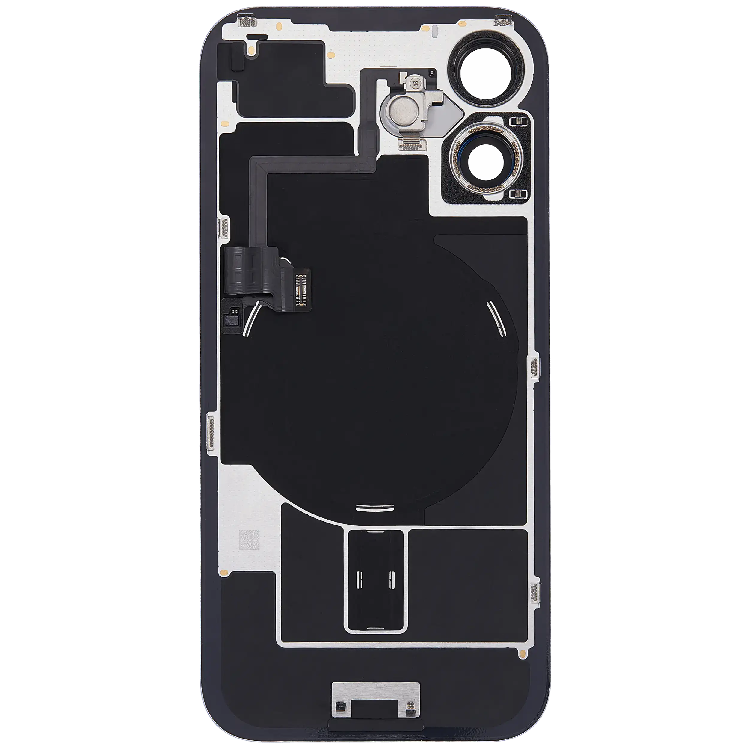 Rückglas mit MagSafe Magnet & NFC & Taschenlampen-Flexkabel für iPhone 16 (ausgebautes Originalteil: Grade B) (Ultramarine) – Bild 4