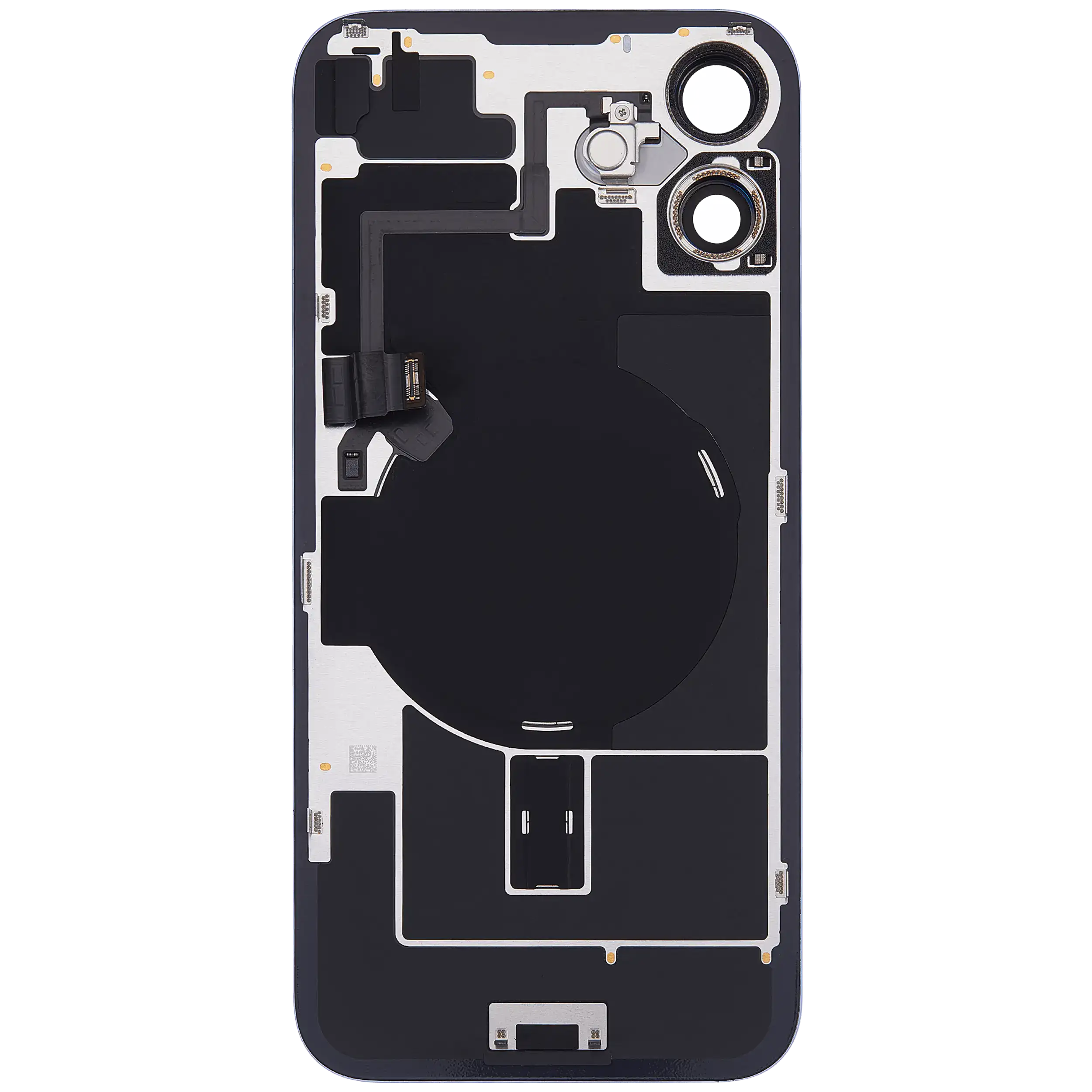 Rückglas mit MagSafe Magnet & NFC & Taschenlampen-Flexkabel für iPhone 16 Plus (ausgebautes Originalteil: Grade B) (Ultramarine) – Bild 4