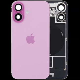 Rückglas mit MagSafe Magnet & NFC & Taschenlampen-Flexkabel für iPhone 16 (UK / EU Version) (Original) (Pink (Rosa))