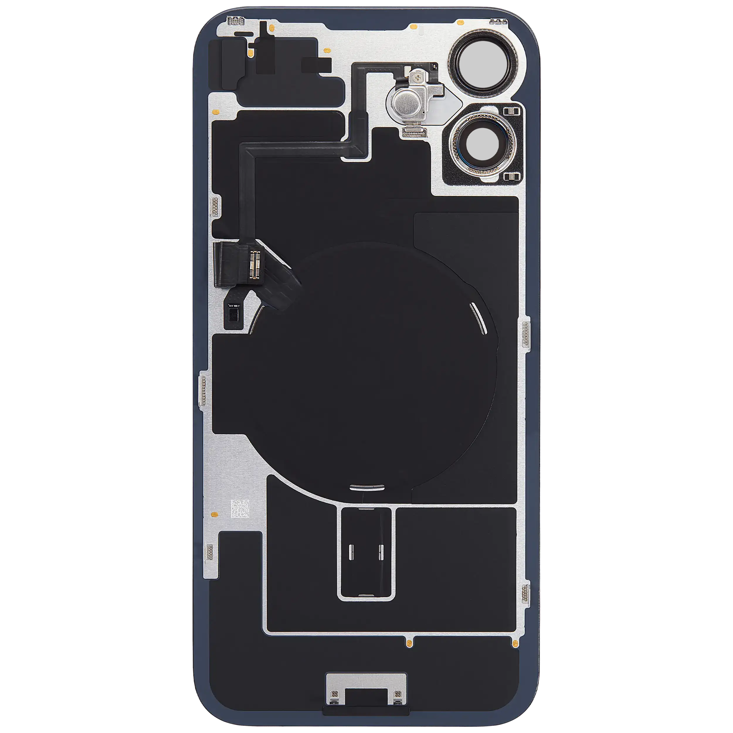 Rückglas mit MagSafe Magnet & NFC & Taschenlampen-Flexkabel für iPhone 16 (UK / EU Version) (Original) (Black (Schwarz)) – Bild 4