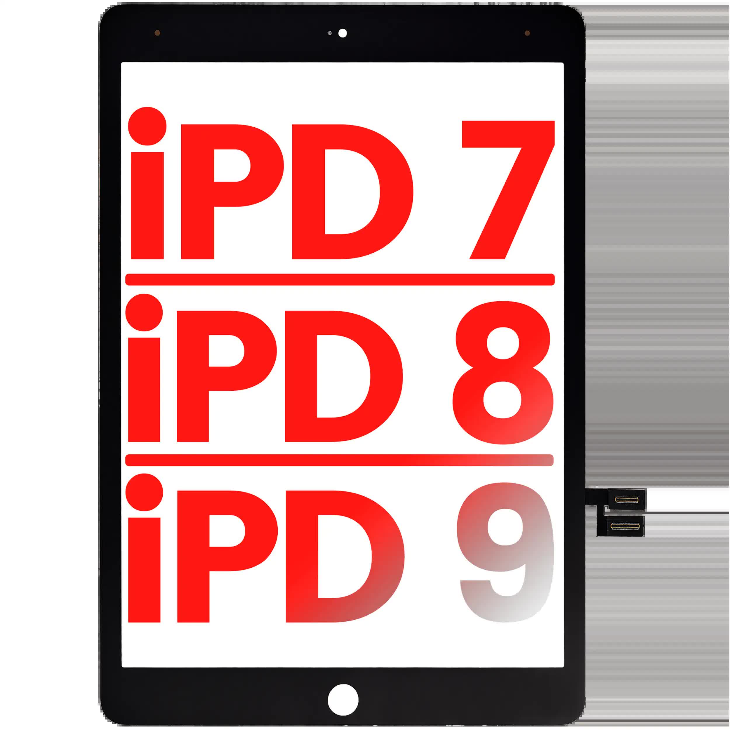 Touchscreen-Digitizer für iPad 7 (2019) / iPad 8 (2020) / iPad 9 (2021) (Aftermarket Plus) (Black (Schwarz))
