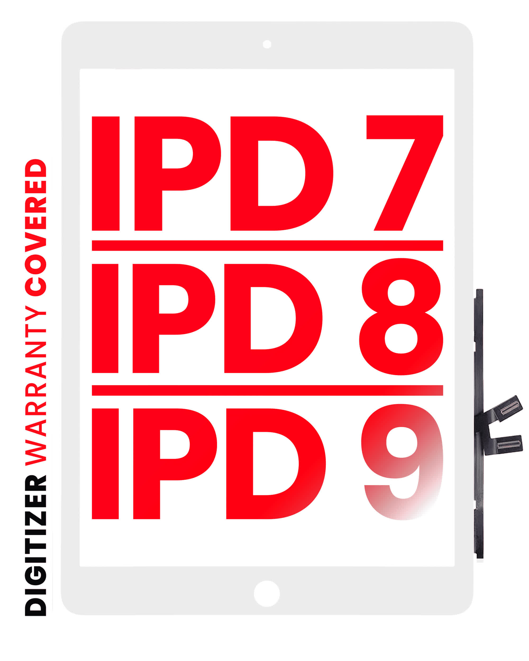 Touchscreen-Digitizer für iPad 7 (2019) / iPad 8 (2020) / iPad 9 (2021) (Aftermarket Pro: XO7) (White (Weiß))