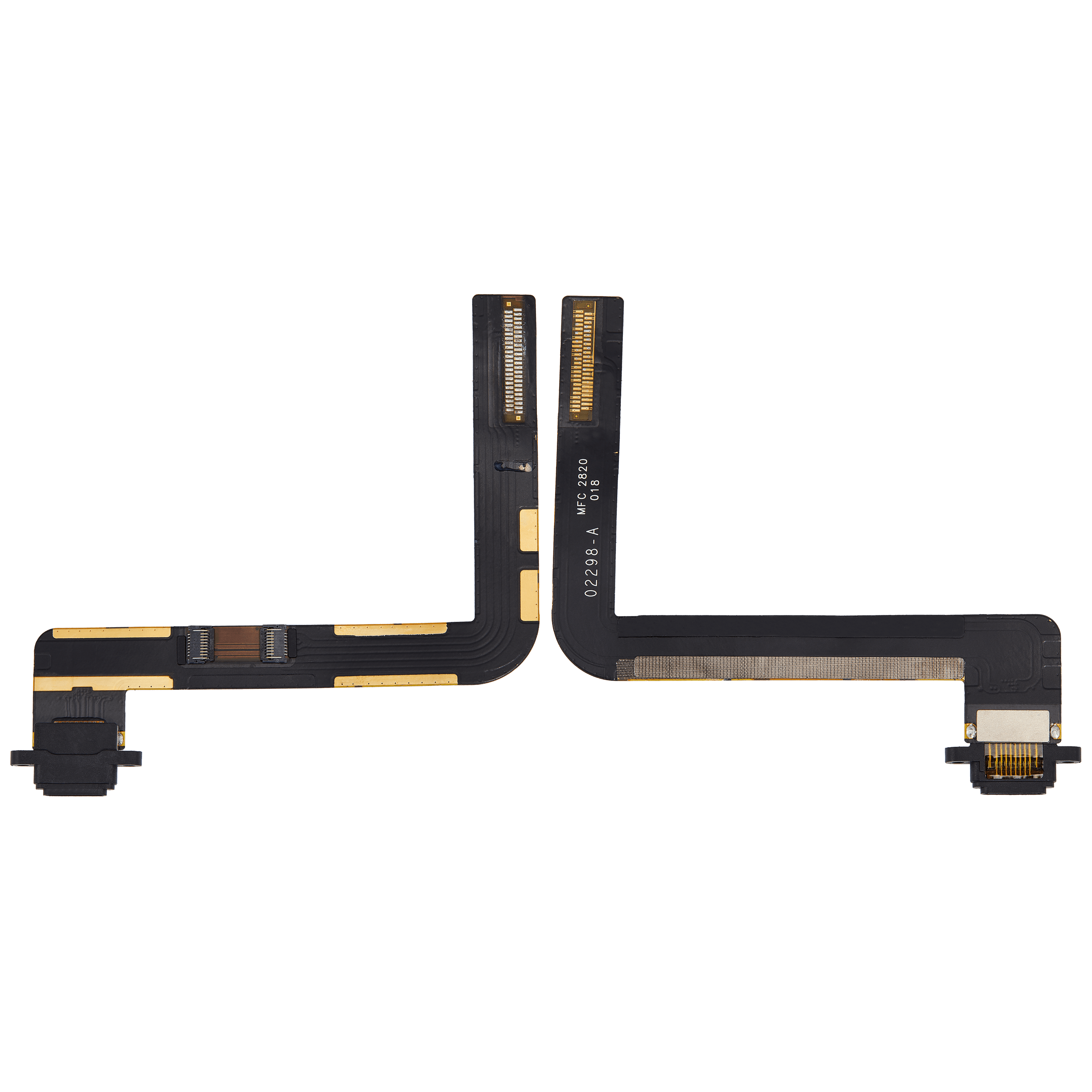 Ladebuchse Flexkabel für iPad 7 (2019) / iPad 8 (2020) / iPad 9 (2021) (ausgebautes Originalteil: Grade A) (Black (Schwarz)) – Bild 2