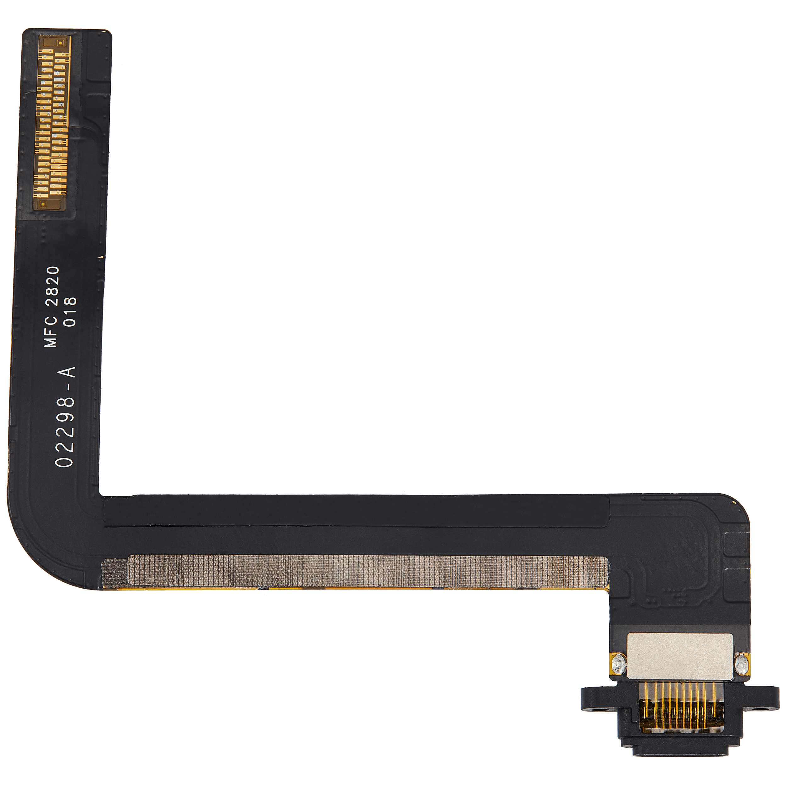 Ladebuchse Flexkabel für iPad 7 (2019) / iPad 8 (2020) / iPad 9 (2021) (ausgebautes Originalteil: Grade A) (Black (Schwarz)) – Bild 3