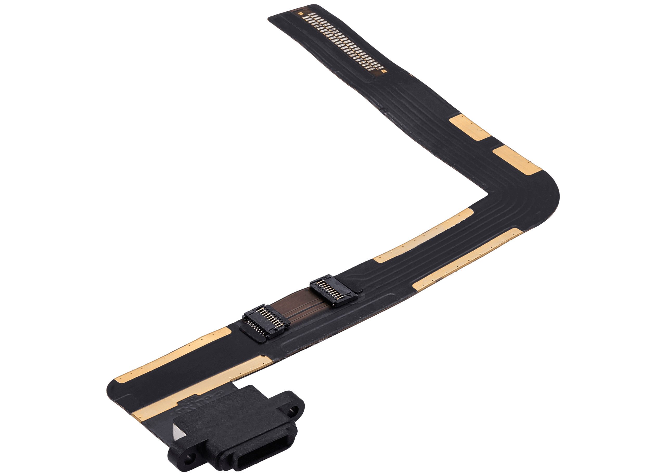Ladebuchse Flexkabel für iPad 7 (2019) / iPad 8 (2020) / iPad 9 (2021) (ausgebautes Originalteil: Grade A) (Black (Schwarz)) – Bild 4