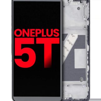 OLED Display mit Rahmen für OnePlus 5T (Aftermarket Plus) (Black (Schwarz))