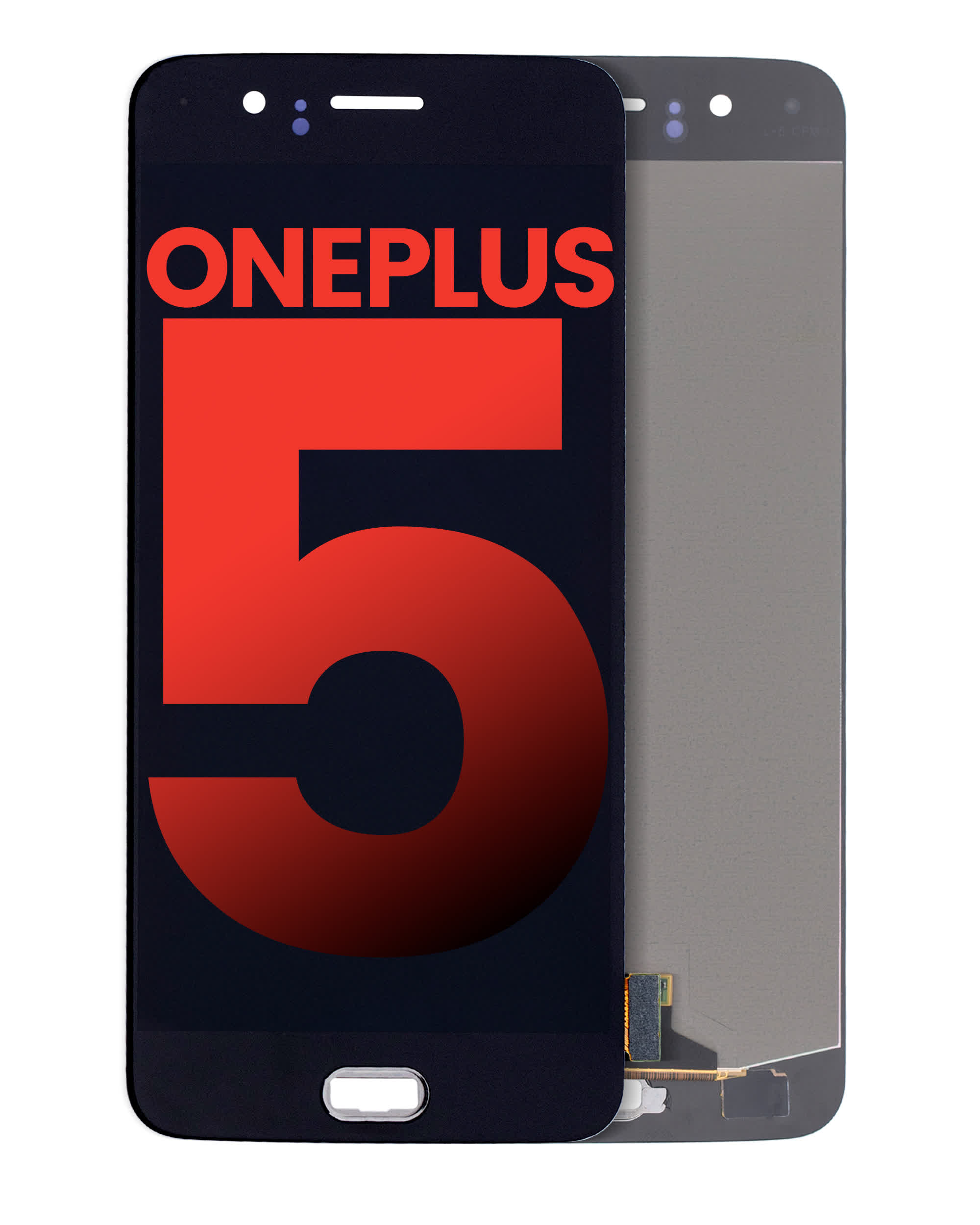 OLED Display ohne Rahmen für OnePlus 5 (Aftermarket Plus) (Black (Schwarz))