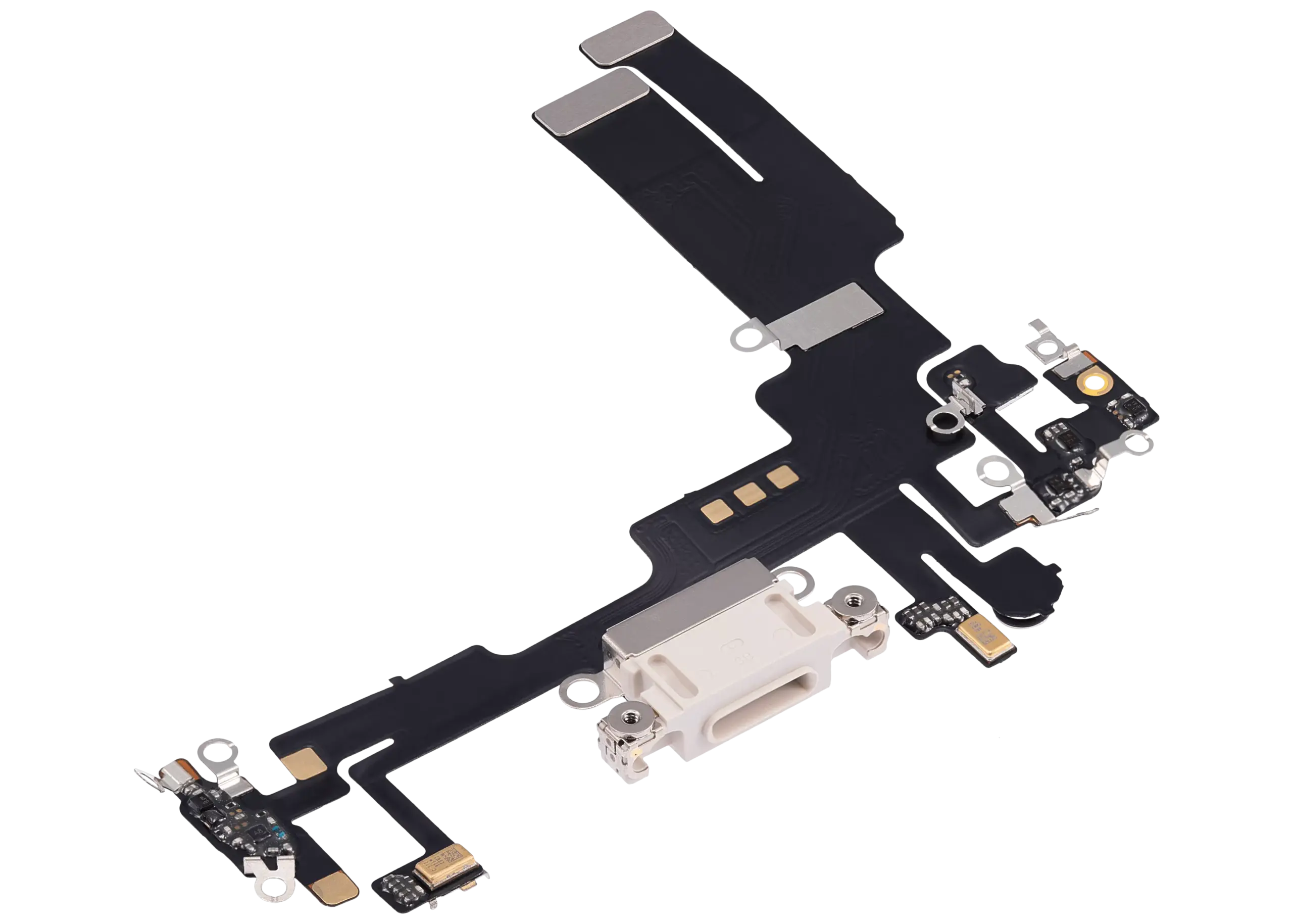 Ladebuchse Flexkabel für iPhone 14 (Aftermarket Plus) (Starlight) – Bild 4
