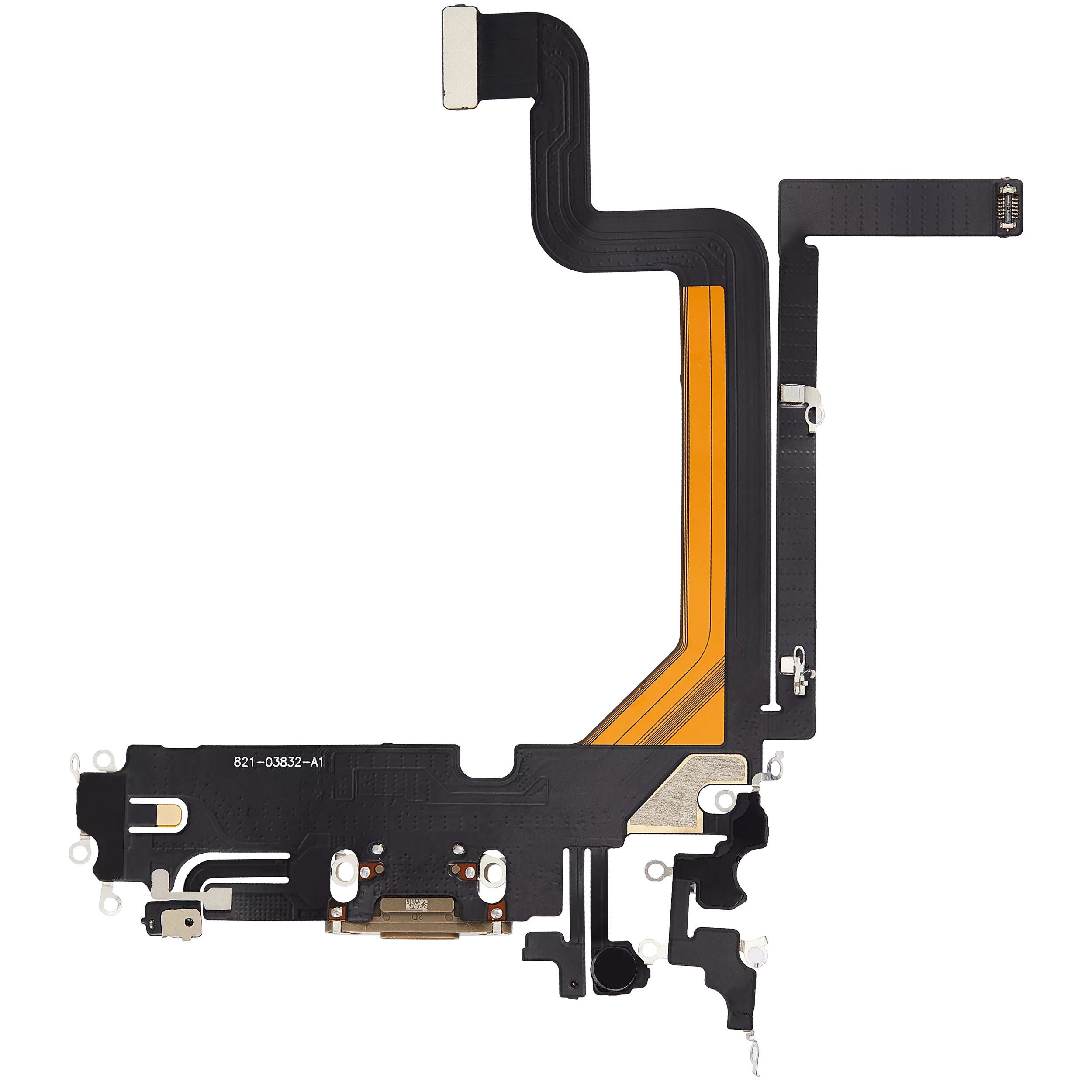 Ladebuchse Flexkabel für iPhone 14 Pro Max (Aftermarket Plus) (Gold) – Bild 3