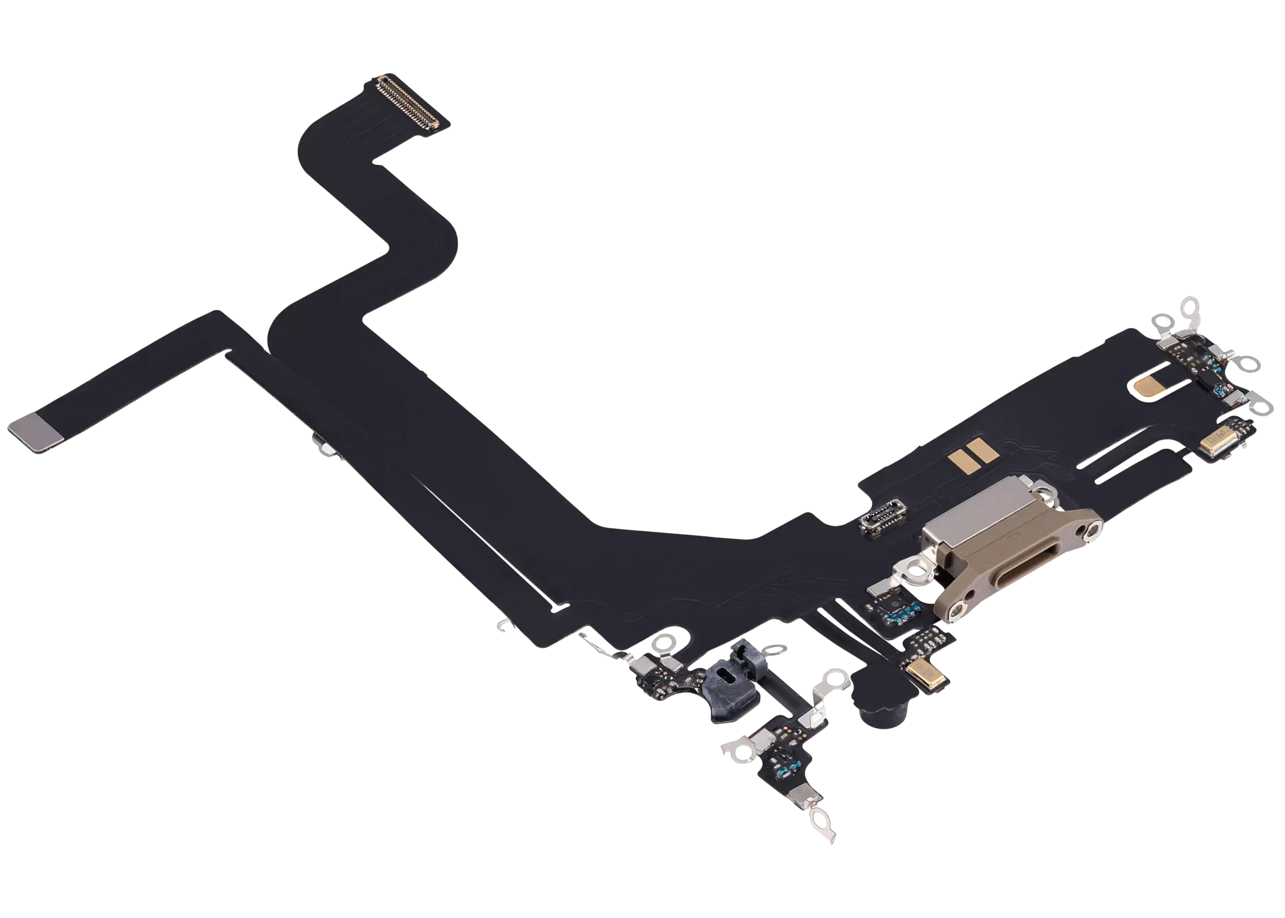 Ladebuchse Flexkabel für iPhone 14 Pro Max (Aftermarket Plus) (Gold) – Bild 4