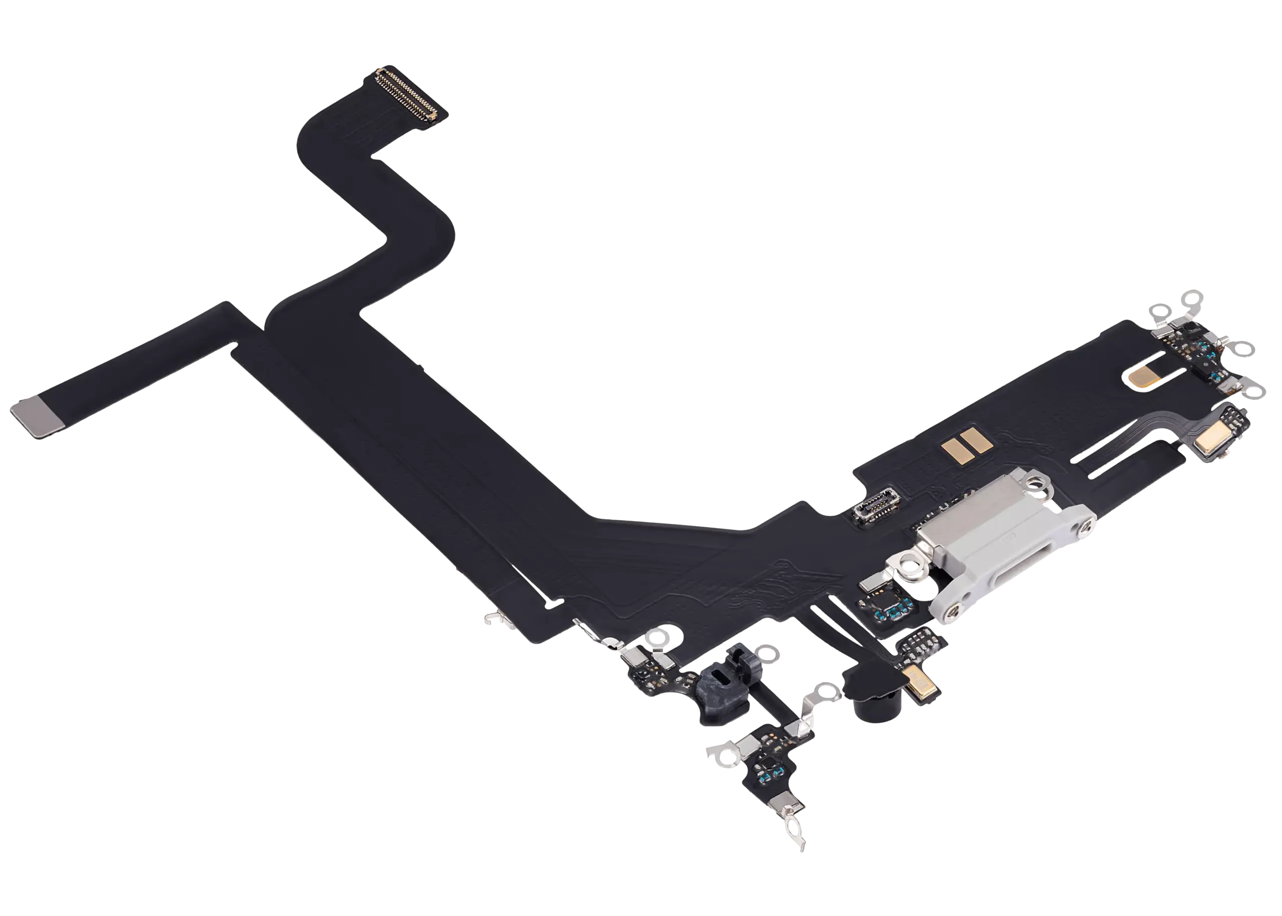 Ladebuchse Flexkabel für iPhone 14 Pro Max (Aftermarket Plus) (Silver (Silber)) – Bild 4