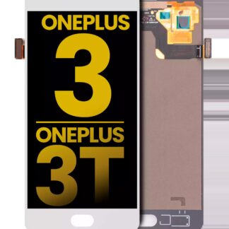 LCD Display ohne Rahmen für OnePlus 3 / OnePlus 3T (professionell aufgearbeitet) (White (Weiß))