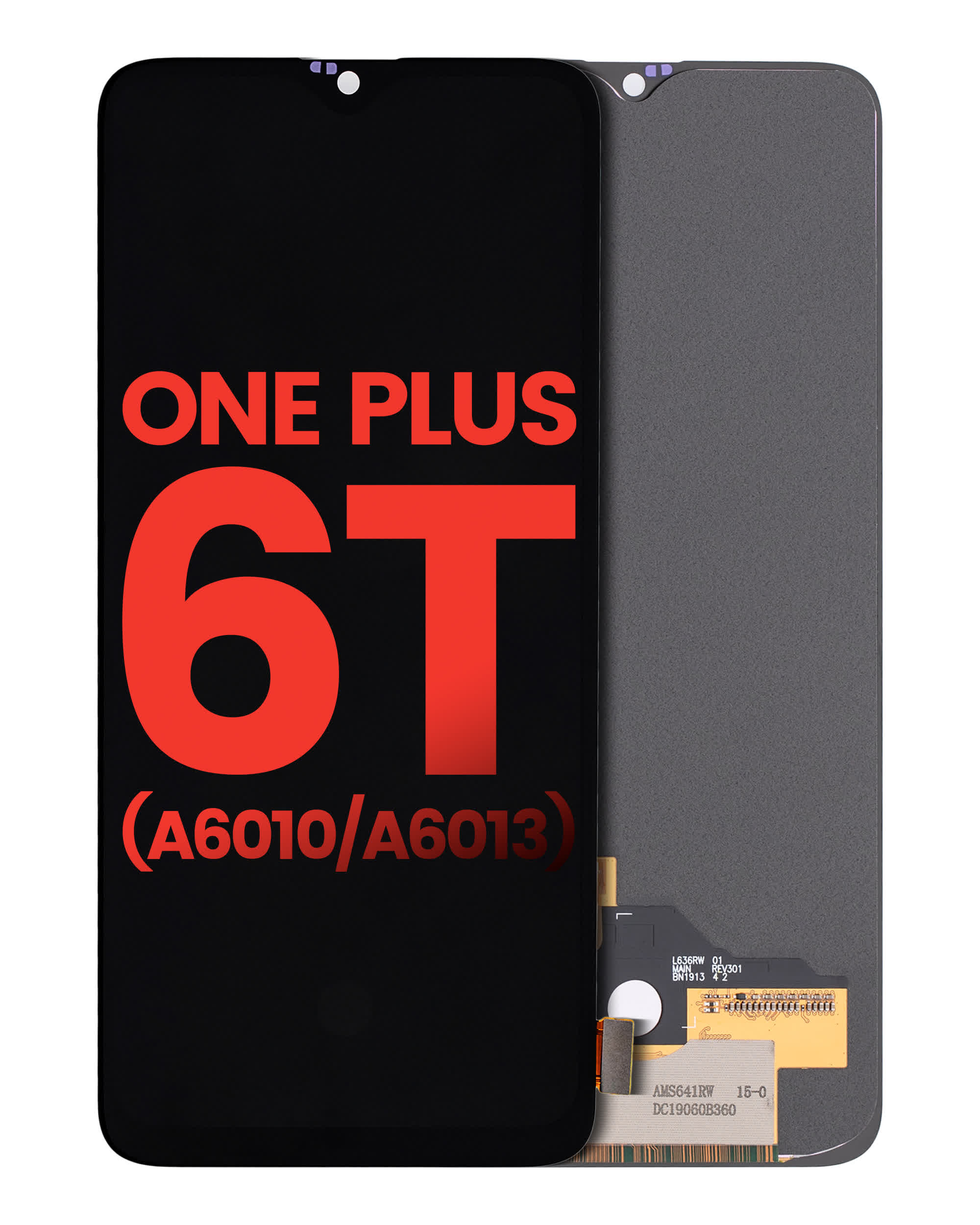 OLED Display ohne Rahmen für OnePlus 6T (A6010 / A6013) (Aftermarket Plus)