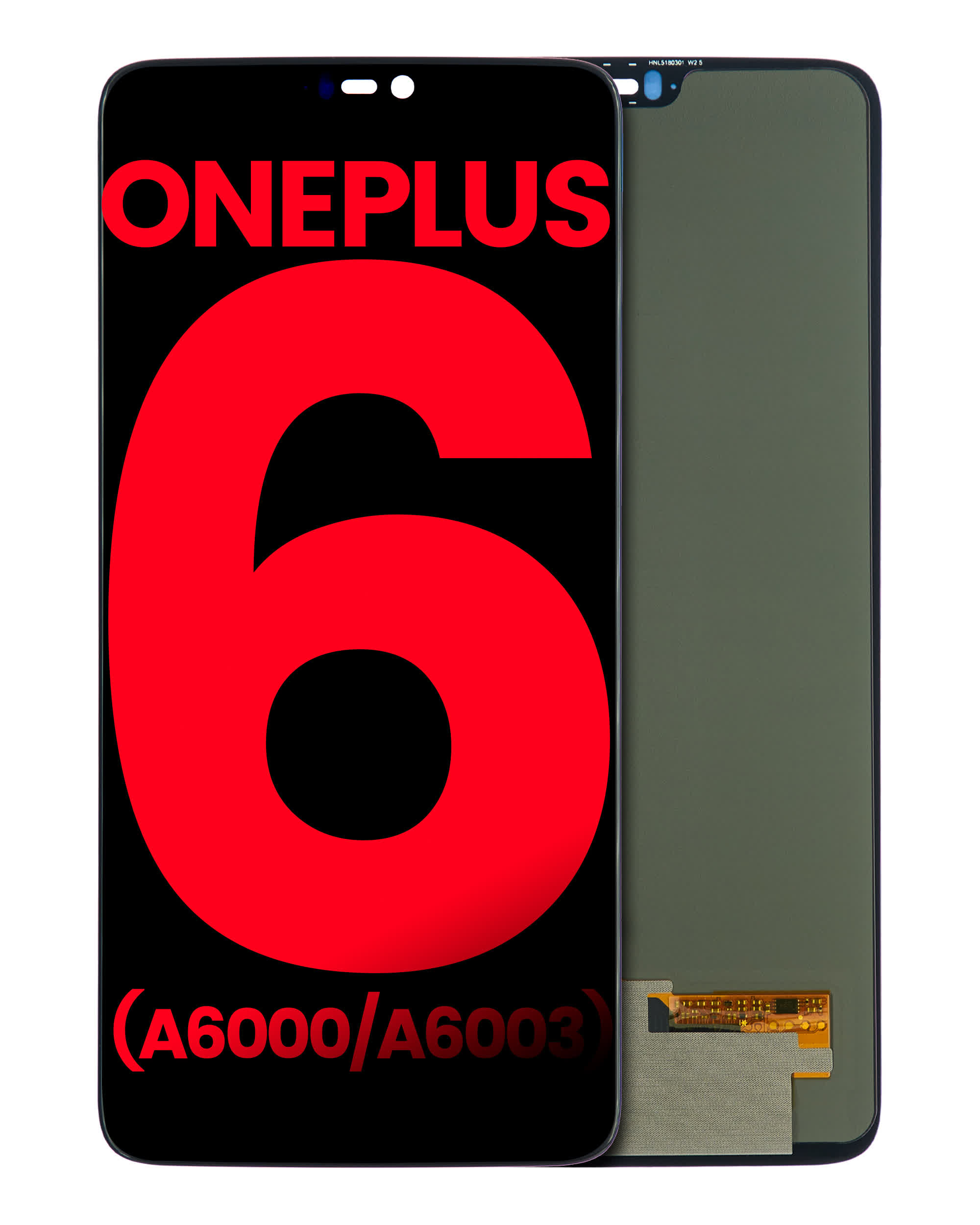 OLED Display ohne Rahmen für OnePlus 6 (A6000 / A6003) (Aftermarket Plus)