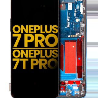 OLED Display mit Rahmen für OnePlus 7 Pro / 7T Pro (professionell aufgearbeitet) (Nebula Blue)