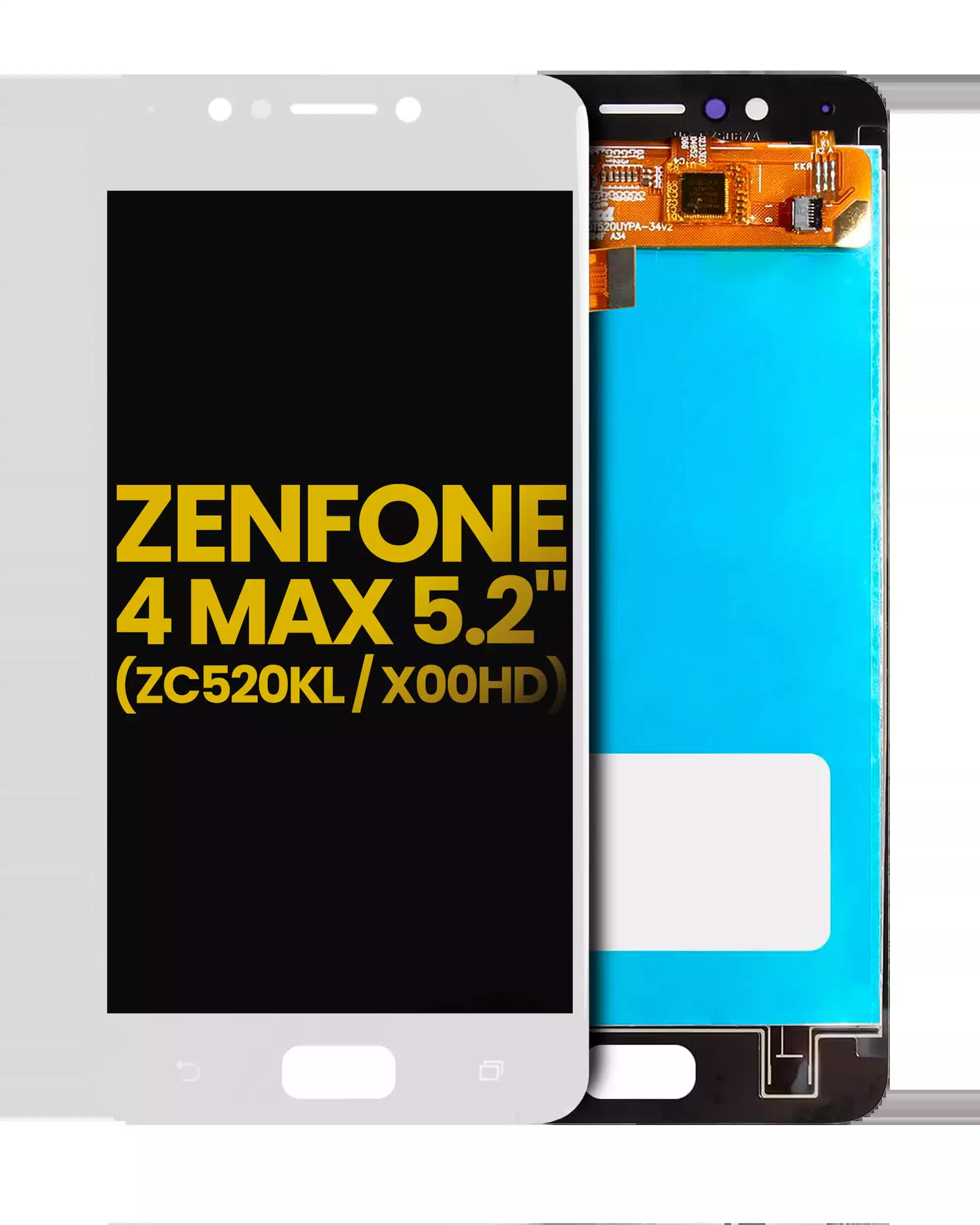 LCD Display ohne Rahmen für Asus ZenFone 4 Max 5.2" (ZC520KL / 2017) (professionell aufgearbeitet) (White (Weiß))