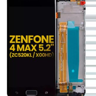 LCD Display mit Rahmen für Asus ZenFone 4 Max 5.2" (ZC520KL / 2017) (professionell aufgearbeitet) (Black (Schwarz))