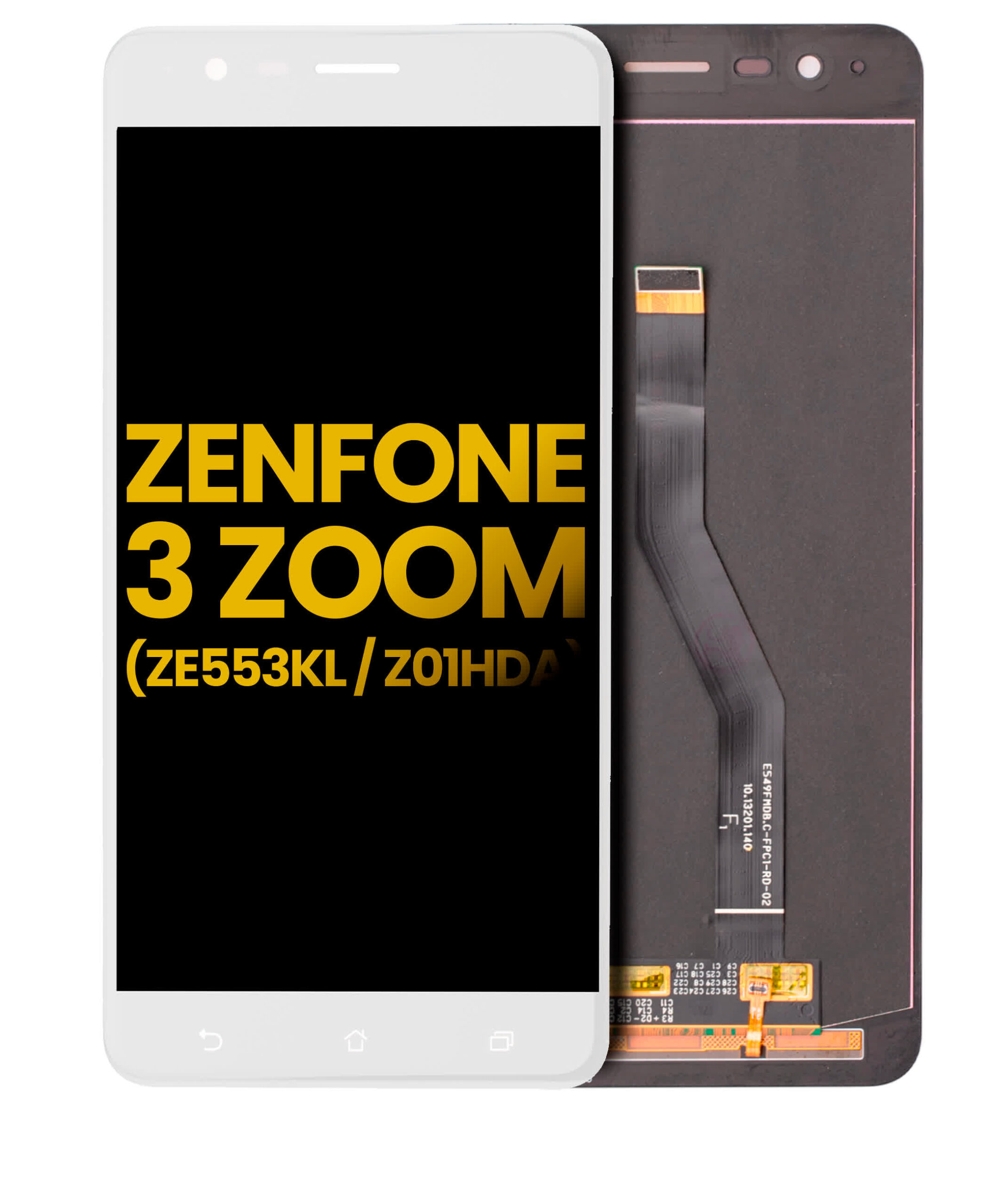 LCD Display ohne Rahmen für Asus ZenFone 3 Zoom (ZE553KL / 2017) (professionell aufgearbeitet) (White (Weiß))