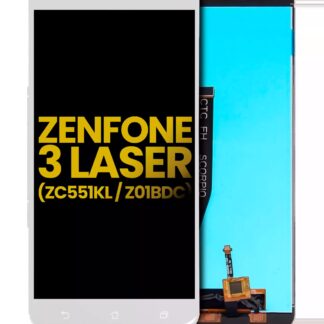 LCD Display ohne Rahmen für Asus ZenFone 3 Laser (ZC551KL / 2016) (professionell aufgearbeitet) (White (Weiß))