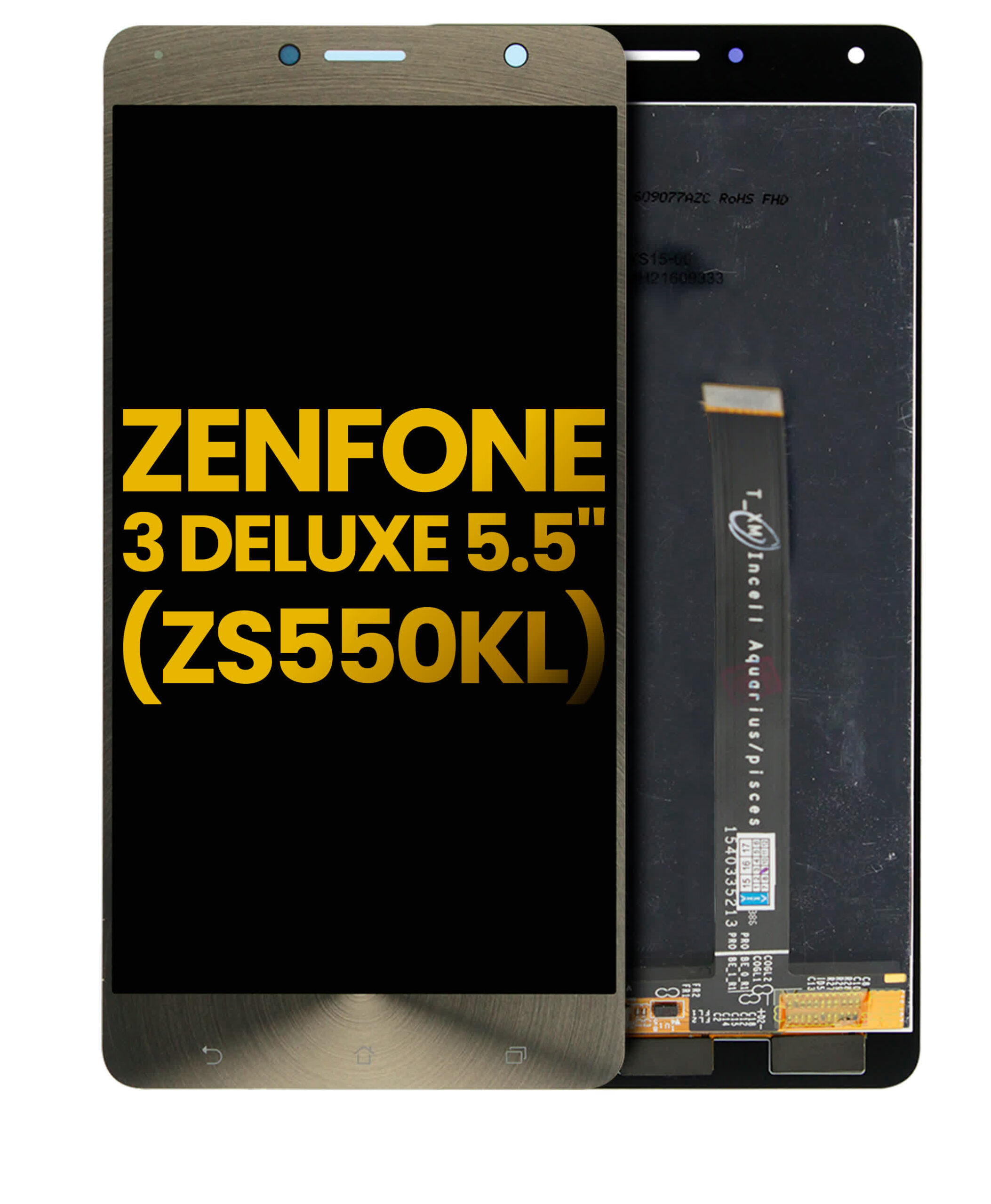 LCD Display ohne Rahmen für Asus ZenFone 3 Deluxe 5.5" (ZS550KL) (professionell aufgearbeitet) (Gold)