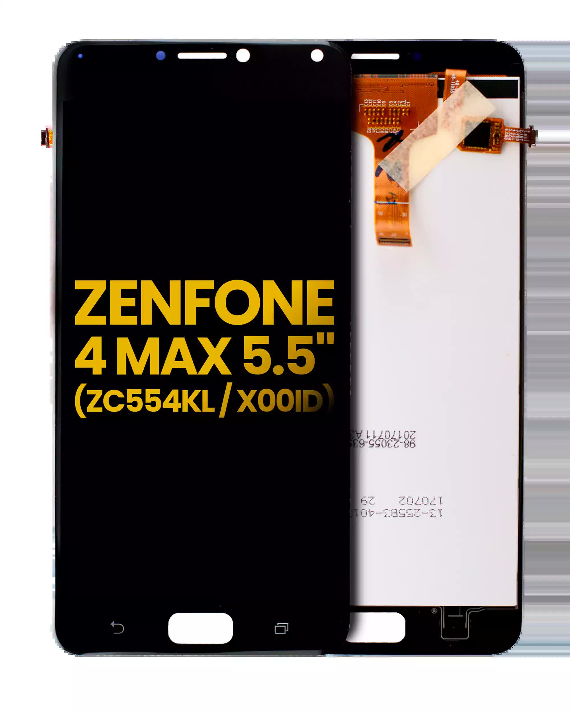 LCD Display ohne Rahmen für Asus ZenFone 4 Max Pro / ZenFone 4 Max Plus (ZC554KL / 2017) (professionell aufgearbeitet) (Black (Schwarz))